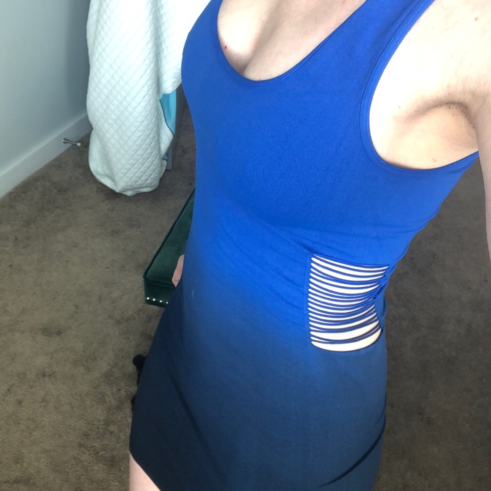 Bebe blue ombré mini dress S